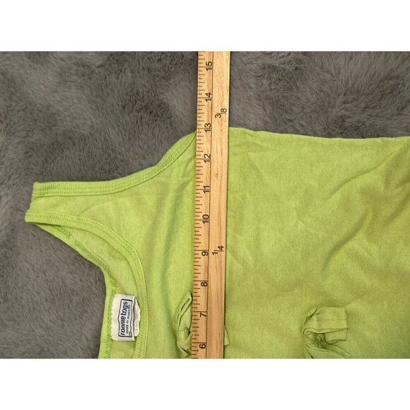 VTG 1990s Ronnie Tags Girls 10 Sleeveless Green Dress Made in USA - Picture 10 of 10